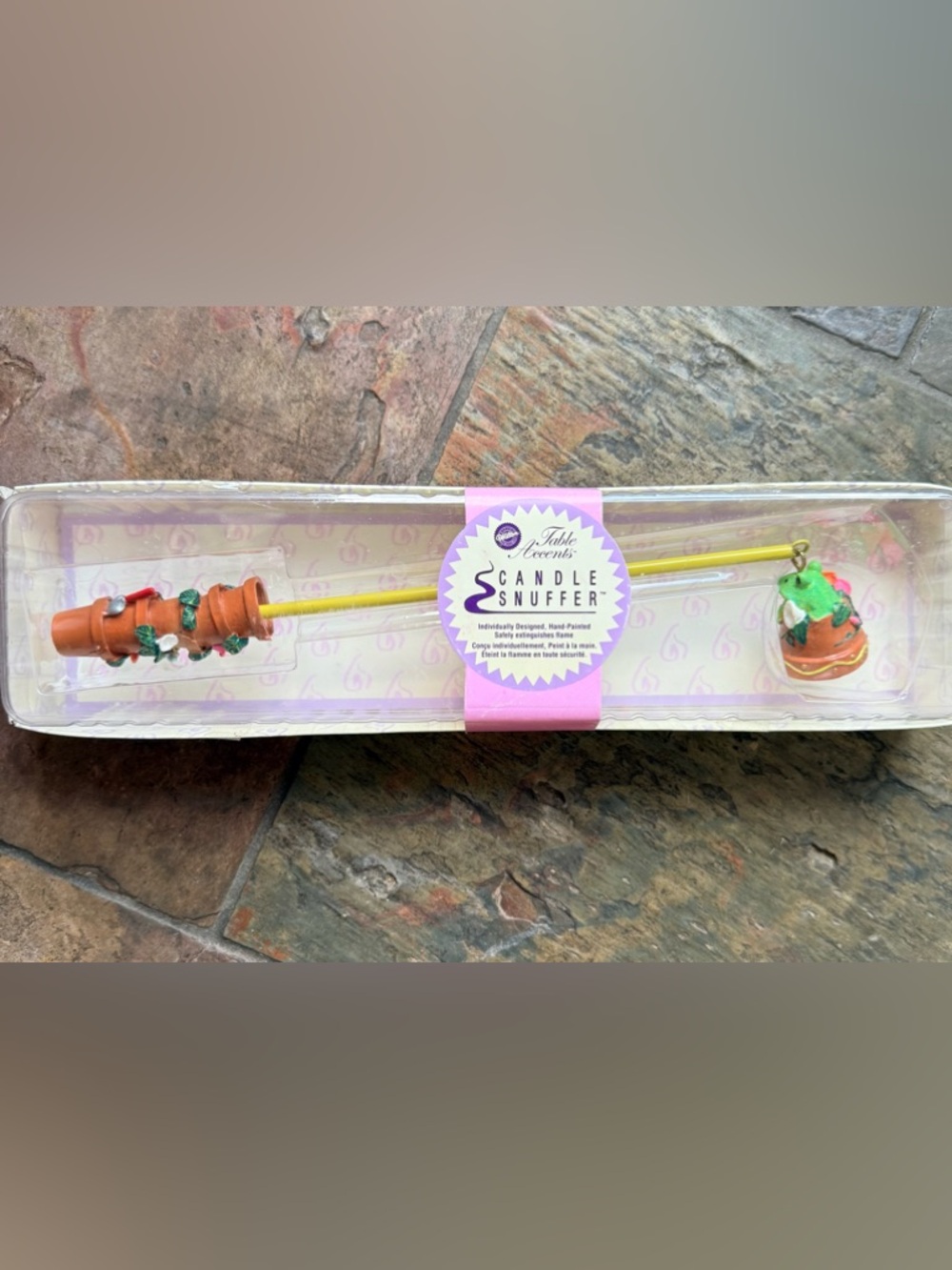 Wilton Yellow Table Accents Candle Snuffer NIB/NWT cute Frog hand painted